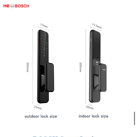 Kích thước khóa Bosch EL600